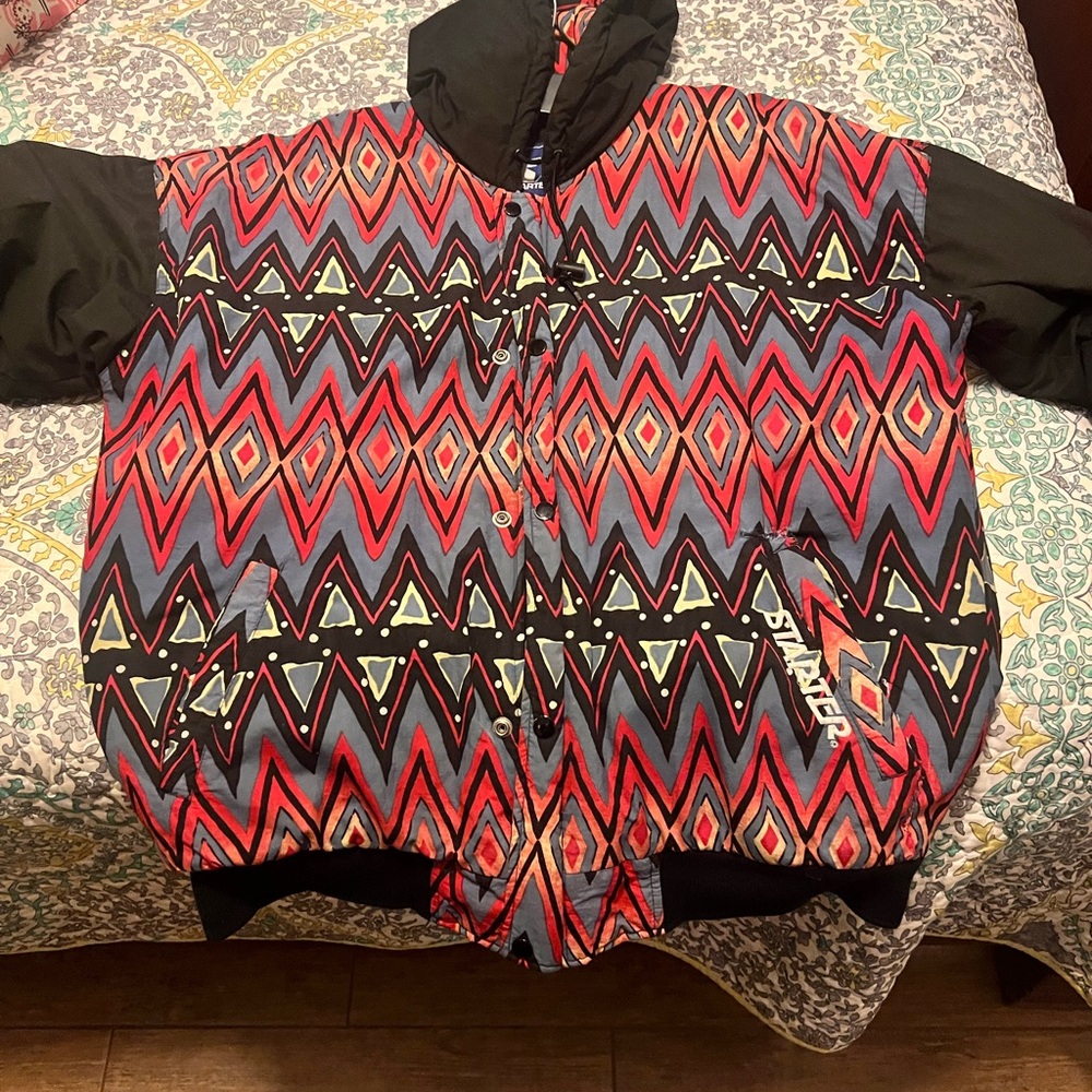 Colorful Geometric Pattern Jacket - image 1